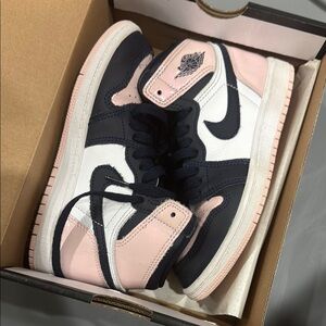 Nike Kids Sneakers - Pink, Black, and White
